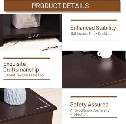 FurnitureR 47.2-Inch L-Shaped Computer Desk Home Office Study Writing Corner Gaming Table Retro Design Work Station Space-Saving for Study Room Bedroom, Brown