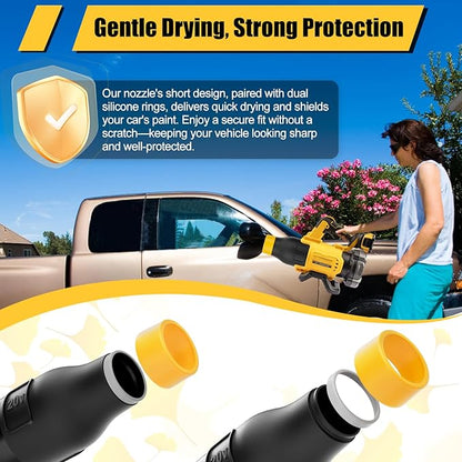 Car Drying Nozzle for DeWalt 20V MAX XR Leaf Blowers(DCBL722B DCBL722P1), Car Dryer Air Blower Nozzle for DeWalt - 8" Short Nozzle (DCE100B DCBL720P1 Not Fit)