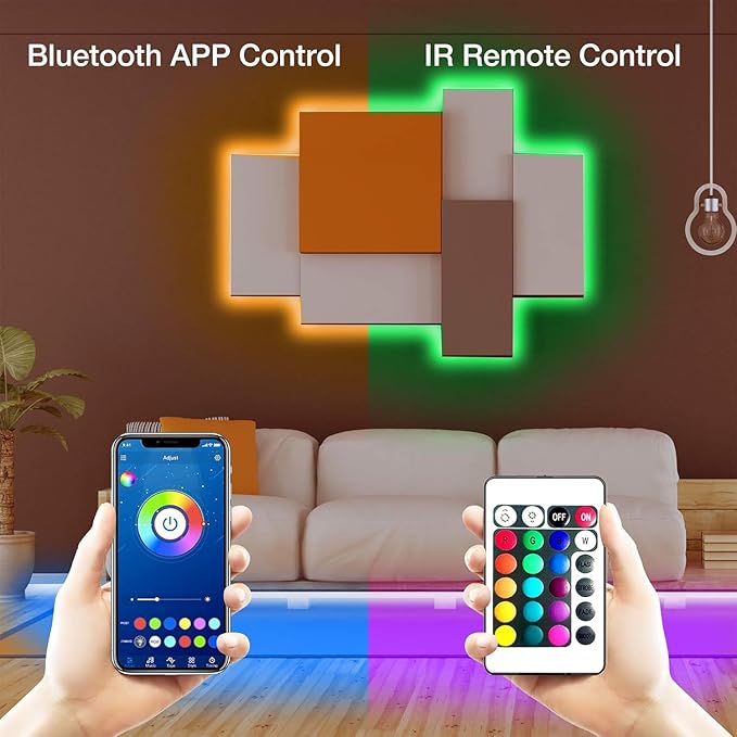PHOPOLLO Bluetooth Led Strip Lights 100ft (2 Rolls of 50ft), RGB Color Changing LED Lights for Bedroom, Kitchen Decoration, App Control and Music Sync.
