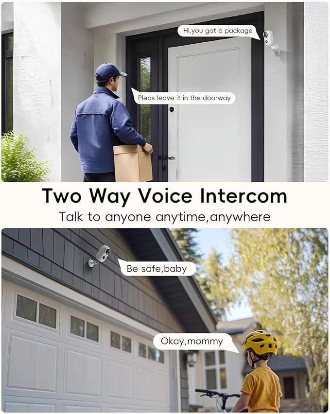 ZUMIMALL Security Cameras Wireless Outdoor with Magnetic Mount, 2K Outdoor Camera Wireless Battery Powered, 2.4G WiFi Cameras for Home Security Indoor,3MP Color Night Vision/Siren/PIR/AI/Cloud/Alexa