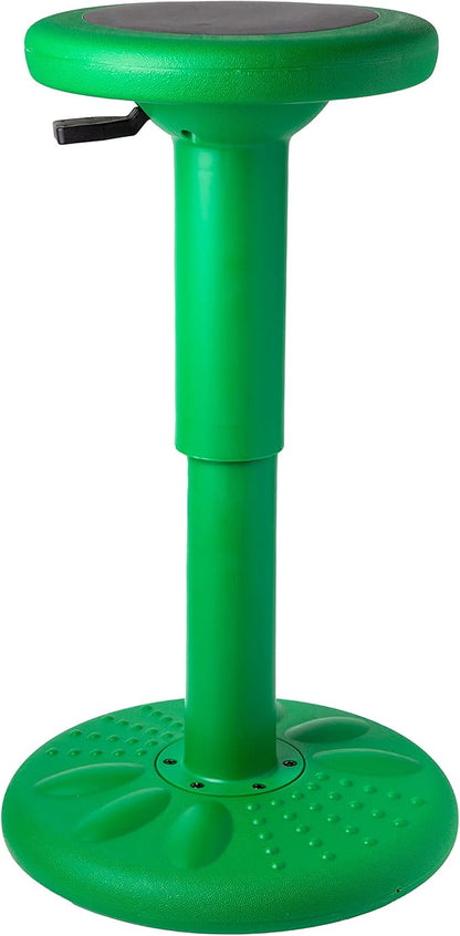 Studico ActiveChairs Adjustable Wobble Stool, Flexible Classroom Seating, Improves Focus, Posture and Helps ADHD/ADD, Sensory Chair, Active Fidget Chairs Adjusts from 16.65" to 23.75" Ages 13-18 Green