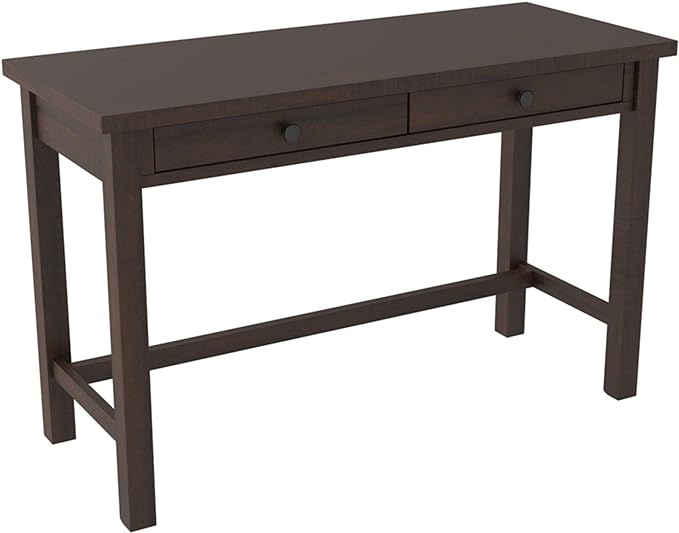 Signature Design by Ashley Camiburg Modern Home Office Writing Desk with Drawers, Warm Brown