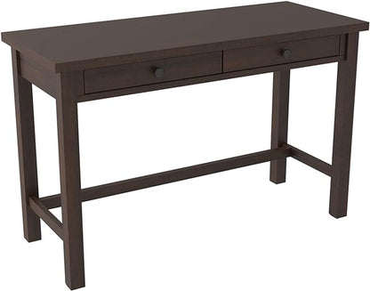 Signature Design by Ashley Camiburg Modern Home Office Writing Desk with Drawers, Warm Brown