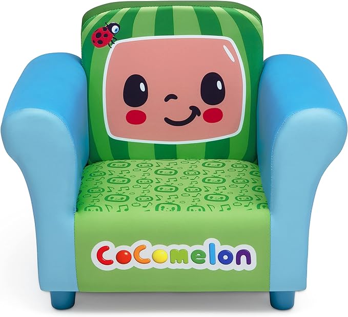 Delta Children Colorful Kids Upholstered Chair, One Size, Cocomelon