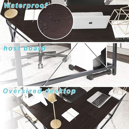 L Shaped Desk, Large L Shaped Computer Desk Office Desk, 59+59 inch L Shaped Gaming Desk with CPU Stand, Sturdy Corner Gaming Desk Writing Desk L Shaped Workstation Desks for Home Office Corner
