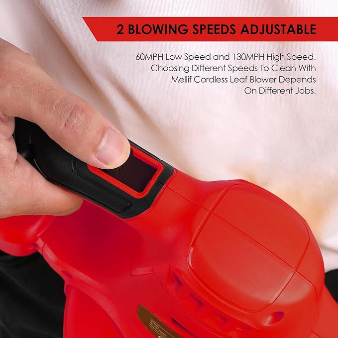 Cordless Leaf Blower, MaxMore for Milwaukee 18V Battery (Battery NOT Included) Handheld Electric Jobsite Air Blower 100CFM 118MPH Powerful for Lawn Care/Snow Blow/Yard Clean