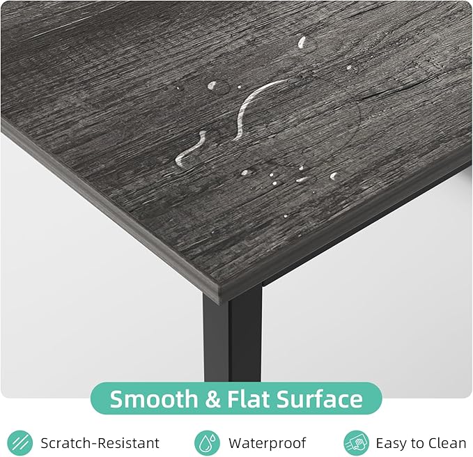 COTUBLR L Shaped Computer Desk, 47 Inch Small Corner Desk with Storage Shelves, Computer Desk Table Laptop Table Writing Desk Study Table for Home Office Workstation Small Spaces (Grey Oak)
