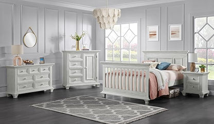 Oxford Baby Weston Crib to Full-Size Bed Conversion Kit, Vintage White, GreenGuard Gold Certified