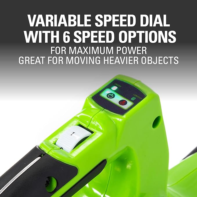 Greenworks 40V (185 MPH / 340 CFM / 75+ Compatible Tools) Cordless Brushless Leaf Blower / Vacuum, 4.0Ah Battery and Charger Included