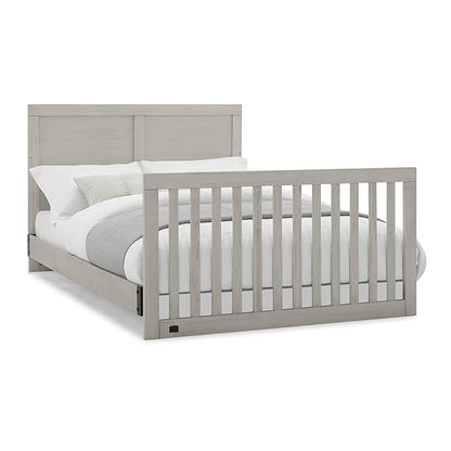 Simmons Kids Foundry 6-in-1 Convertible Baby Crib, Rustic Mist with Matte Black