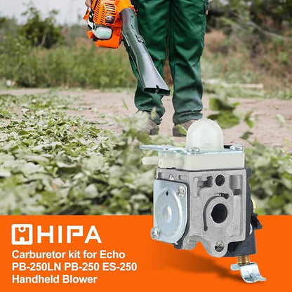 Hipa RB-K106 PB-250LN Carburetor with Repower Kit Spark Plug for Echo Leaf Blower PB250 ES-250 PB-250 PB-250LN Handheld Blower A021003661 Carb