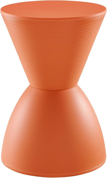 Modway Haste Contemporary Modern Hourglass Accent Stool in Orange