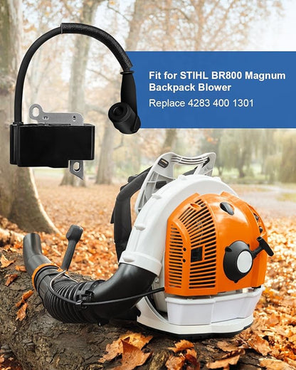 Ignition Coil Fit for STIHL BR800 Magnum Backpack Blower Replace 4283 400 1301, Blower Ignition Coil