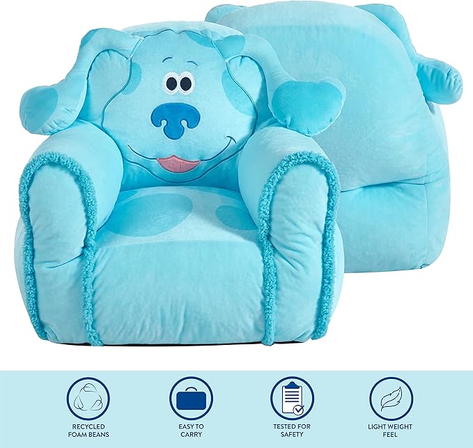 Idea Nuova Blues Clues Bean Bag Sofa Chair Polyester Large
