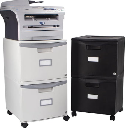 Storex 61315A01C File Cabinet, 1-Pack, Black/Teal