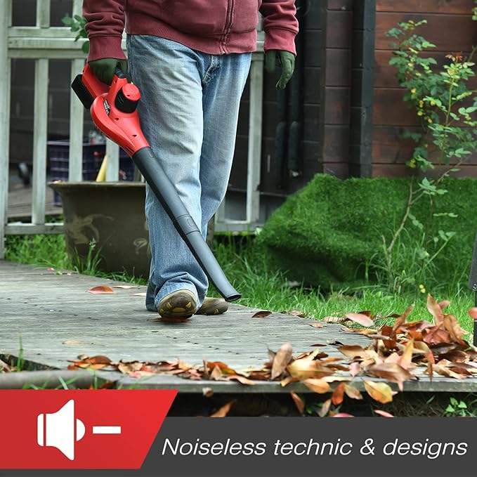 PowerSmart 20V Cordless Leaf Blower with 2 Batteries and Charger, Lightweight & Small Blowers for Benches, Gutters, Lawns (PS76101A), 2024 Version