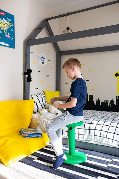 Studico ActiveChairs Adjustable Wobble Stool, Flexible Classroom Seating, Improves Focus, Posture and Helps ADHD/ADD, Sensory Chair, Active Fidget Chairs Adjusts from 16.65" to 23.75" Ages 13-18 Green