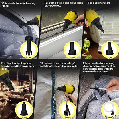 Cordless Dust Blower for Dewalt 20V Battery, Leaf Blower Brushless Handheld Inflator Cleaner Duster, for Cleaning,Inflating, Vacuum Compression