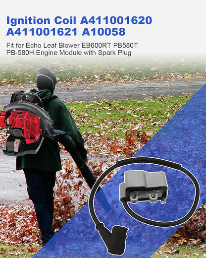 Ignition Coil Fit for Echo Leaf Blowers PB580 PB-580H PB-580T Fit for Shindaiwa EB600RT Replace A411001620 A411001621 A10058 OPPAMA