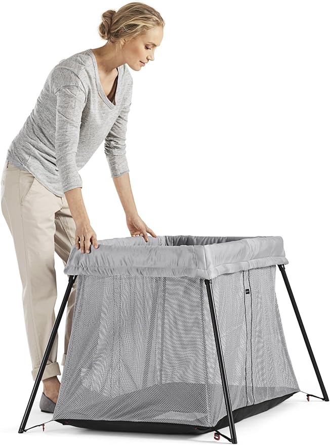 BabyBjörn Travel Crib Light, Silver, One size