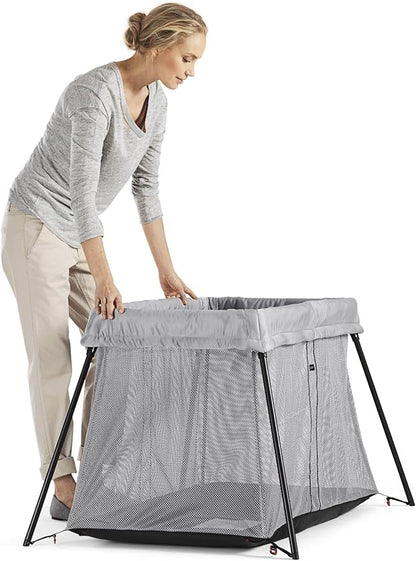 BabyBjörn Travel Crib Light, Silver, One size