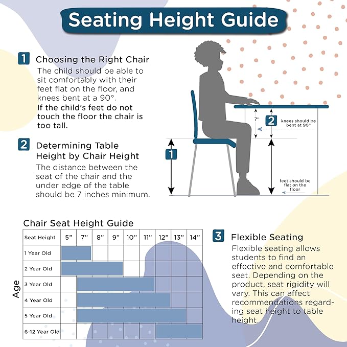 Angeles H, Blue with Chrome Legs, 4 Pack MyPosture Children's Chair, 10-inch