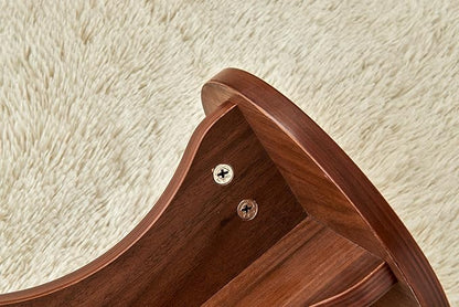 Rubber stools Seating for Kindergarten-Walnut
