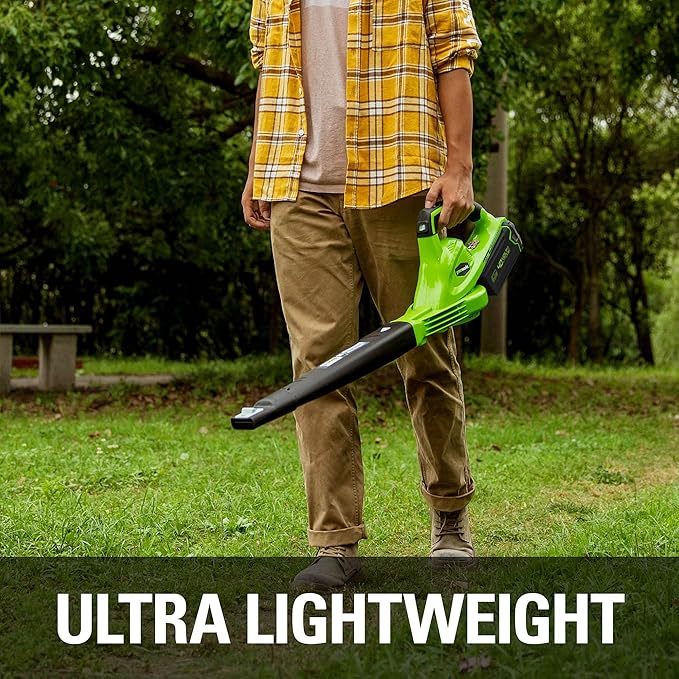 Greenworks 40V (150 MPH / 130 CFM) Cordless Leaf Blower, 4.0Ah Battery and Charger Included