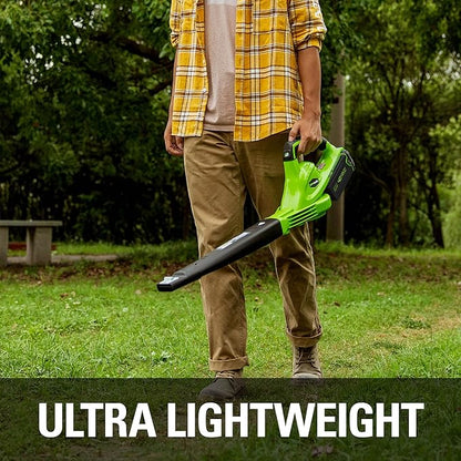 Greenworks 40V (150 MPH / 130 CFM) Cordless Leaf Blower, 4.0Ah Battery and Charger Included