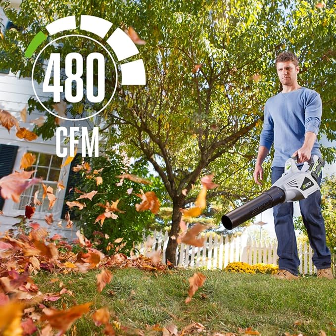 EGO Power+ LB4800 480 CFM 3-Speed Turbo 56-Volt Lithium-Ion Cordless Electric Blower - Battery and Charger Not Included , Black