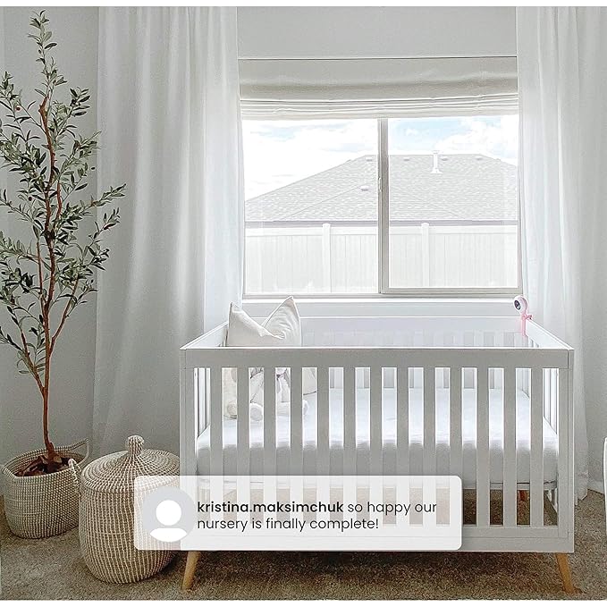 Delta Children Essex 4-in-1 Convertible Baby Crib, Grey with Natural Legs