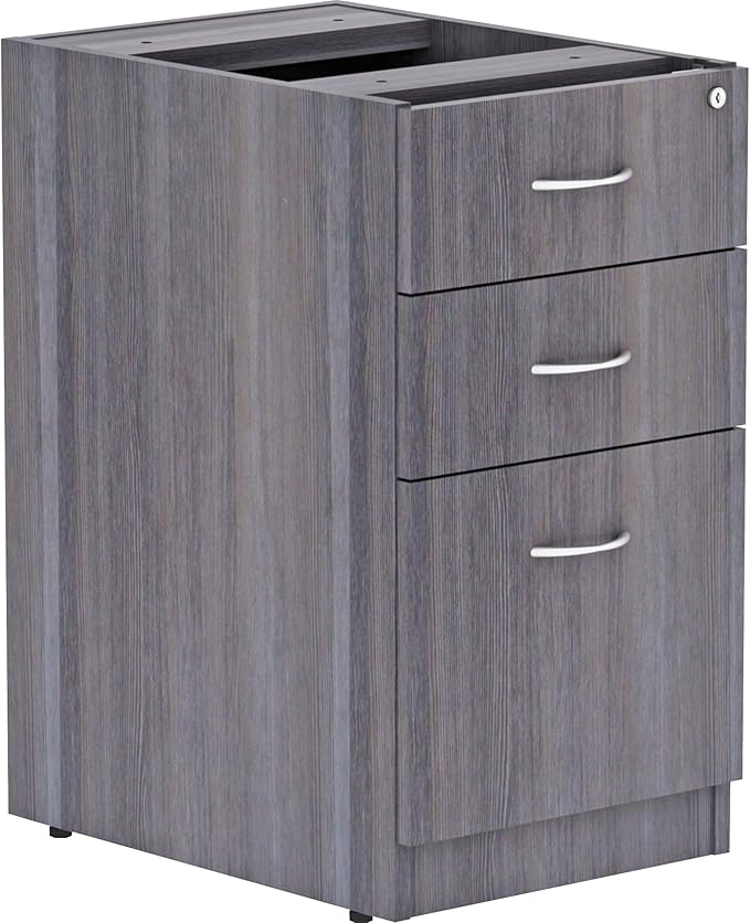 Lorell LLR69558 - Weathered Charcoal Laminate Desking Pedestal