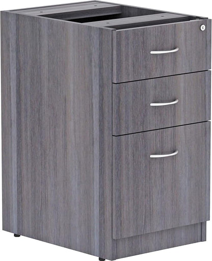 Lorell LLR69558 - Weathered Charcoal Laminate Desking Pedestal