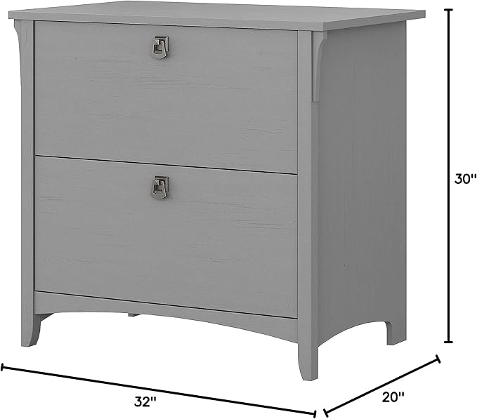 Bush Furniture Salinas 2 Drawer Lateral File Cabinet in Cape Cod Gray