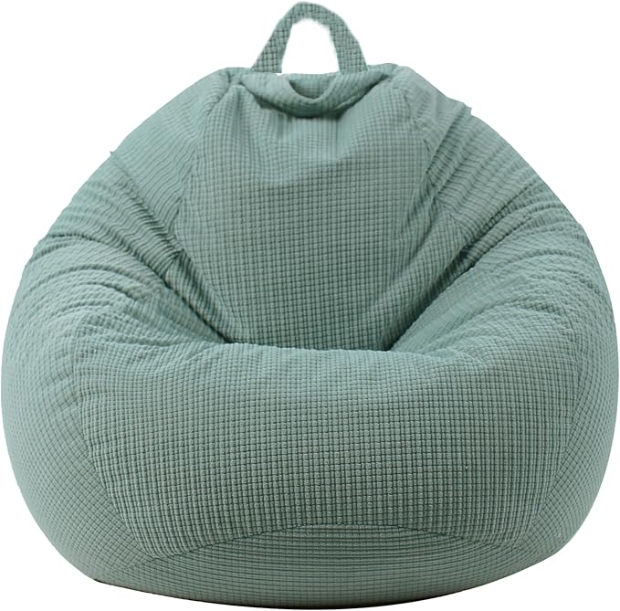Stuffed Animal Storage Bean Bag Chair Cover (No Filler) Washable Ultra Soft Corduroy Bean Bag Cover for Organizing Plush Toys, Bean Bag for Adults