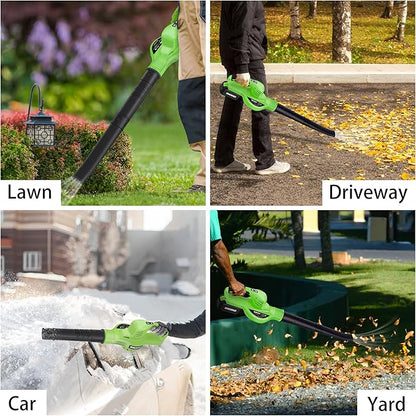 Cordless Leaf Blower 150MPH, Handheld Electric Leaf Blower with 4.0Ah Battery and Charger, 2 Speed Modes, 20V Battery Operated Leaf Blowers for Lawn Care, Patio, Blowing Leaves and Snow