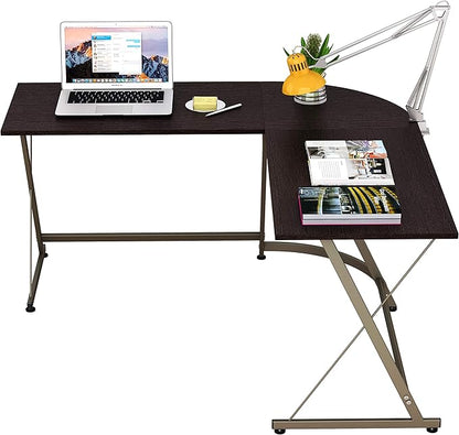 SHW L-Shaped Computer Gaming Desk, Espresso