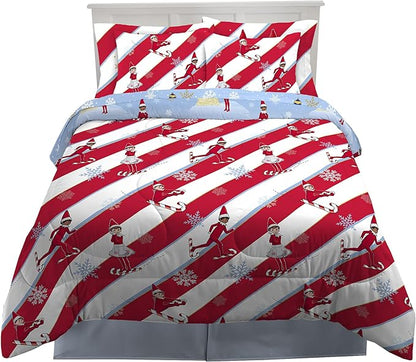 Franco Kids Bedding Soft Comforter and Sheet Set with Sham, 7 Piece Full Size, Elf on the Shelf