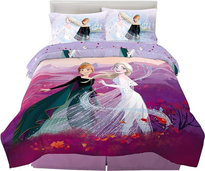 Disney Frozen 2 Kids Bedding Super Soft Comforter And Sheet Set, 5 Piece Full Size, "Official" Disney Product By Franco