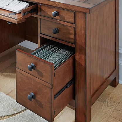 Tahoe Aged Maple Executive Pedestal Desk by Home Styles, 5412-18