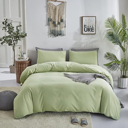 Light Green Comforter Set Cal King Solid Sage Green Bedding Set Lightweight Women Soft Light Mint Green Blanket 3 PCs Durable Comforter Set Cal King Men Breathable Sage Green Bed Comforter Set