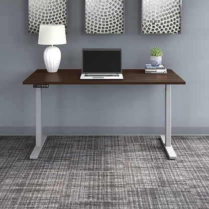 Bush Business Furniture Move 60 27-48-Inch Adjustable Desk, Black Walnut/Cool Gray Metallic (M6S6030BWSK)