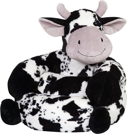 Trend Lab Cow Toddler Chair Plush Character Kids Chair Comfy Furniture Pillow Chair for Boys and Girls, 21 x 19 x 19 inches