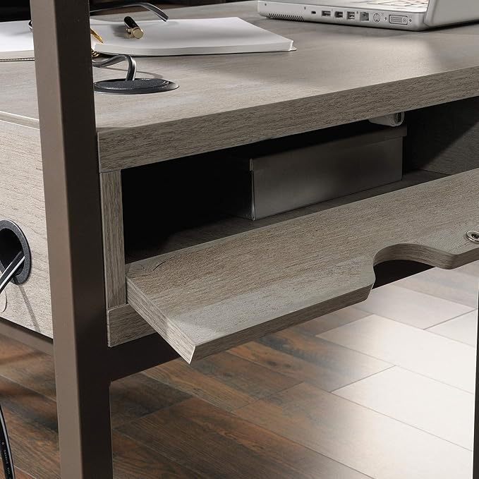 Sauder Manhattan Gate L-Shaped Desk, Mystic Oak finish