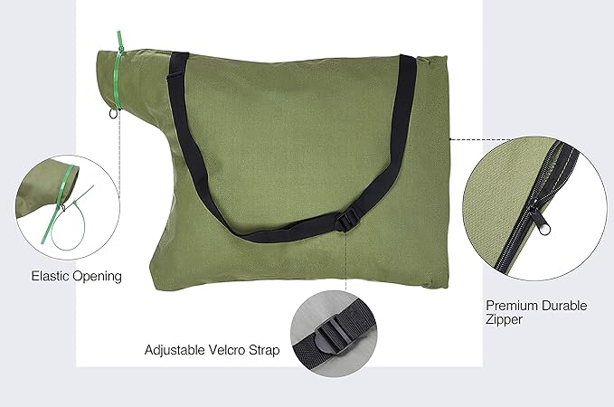 Leaf Blower Vacuum Zippered Bottom Dump Bag for for Ultra Blower Rake & Vacuum Leaf Blowers
