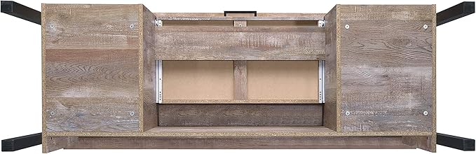 Coaster Furniture Samson 4-Drawer Writing Desk Weathered Oak and Black 801950
