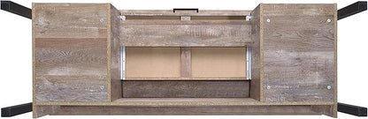 Coaster Furniture Samson 4-Drawer Writing Desk Weathered Oak and Black 801950