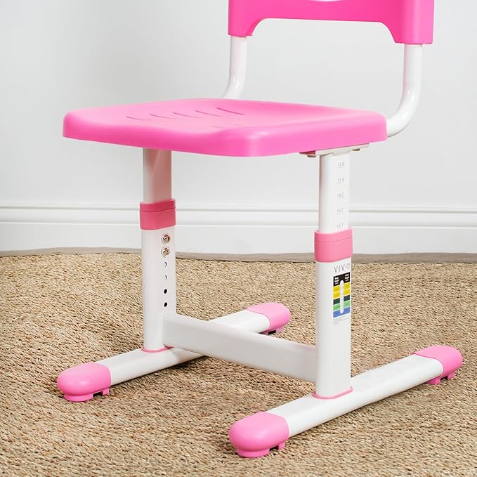 VIVO Height Adjustable Kids Desk Chair, Chair Only, Designed for Interactive Workstation, Universal Children's Ergonomic Seat, Pink, DESK-V201P-CH
