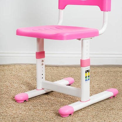 VIVO Height Adjustable Kids Desk Chair, Chair Only, Designed for Interactive Workstation, Universal Children's Ergonomic Seat, Pink, DESK-V201P-CH