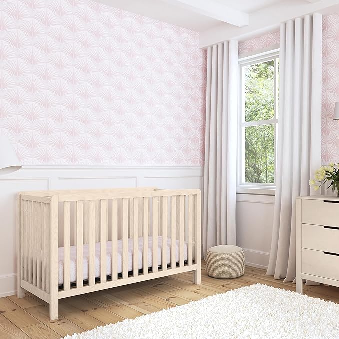 Carter's by DaVinci Colby 4-in-1 Low-Profile Convertible Crib in Washed Natural, Greenguard Gold Certified